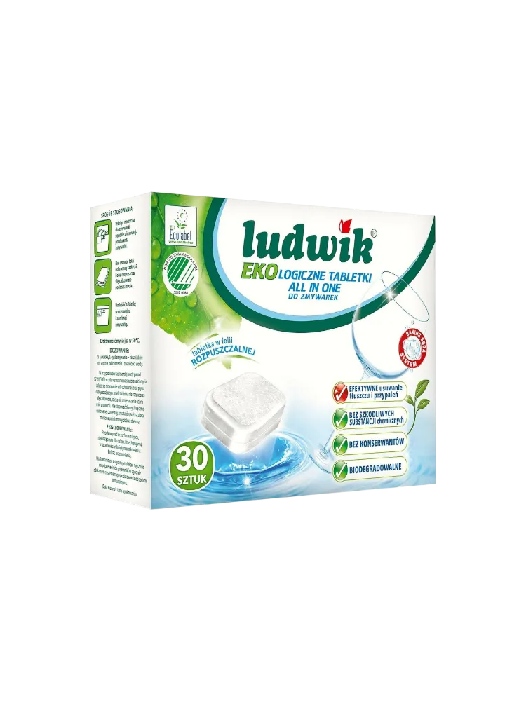 ТАБЛЕТКИ ДЛЯ ПОСУДОМОЕЧНЫХ МАШИН LUDWIK ЭКОЛОГИЧЕСКИЕ ALL IN ONE 30ШТ