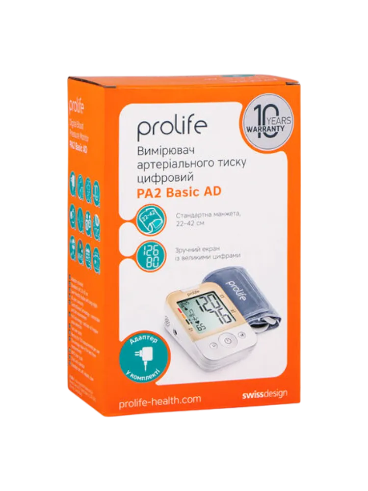 Prolife Тонометр  PA2 Basic AD автомат с адаптором манжета 22-42см