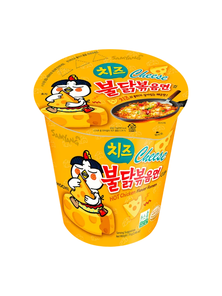 ЛАПША HOT CHICKEN CUP RAMEN-CHEESE 70Г - фото 1
