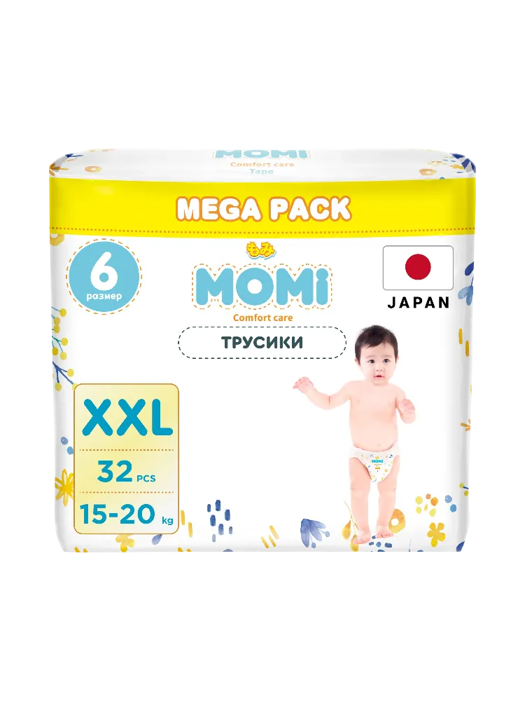 Подгузники-трусики  MOMI COMFORT CARE XXL (15-20 кг) MEGA, 32 шт