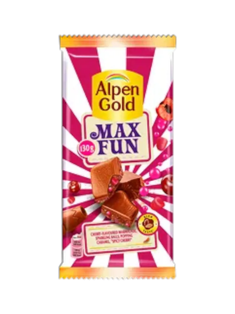 ШОК ALPEN GOLD 150Г MAX FUN С МАРМ/ДИКАЯ ВИШНЯ