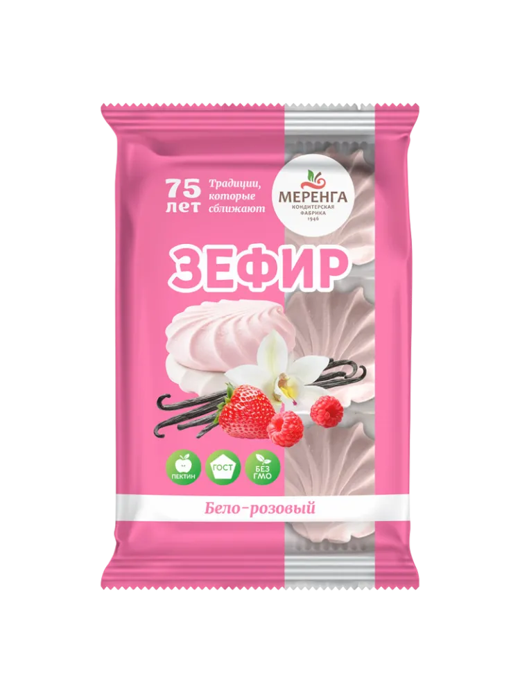 ЗЕФИР МЕРЕНГА 270Г БЕЛО-РОЗОВЫЙ