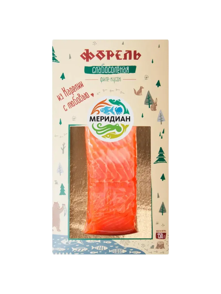 ФОРЕЛЬ МЕРИДИАН 150Г ФИЛЕ-КУСОК С/К С/С