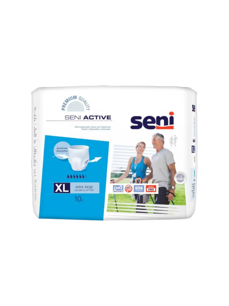 ТРУСЫ ВПИТЫВАЮЩИЕ SENI 10ШТ ACTIVE EXTRA LARGE