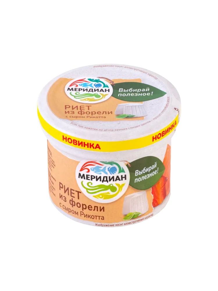РИЕТ МЕРИДИАН 100Г ИЗ ФОРЕЛИ С СЫРОМ РИКОТТА