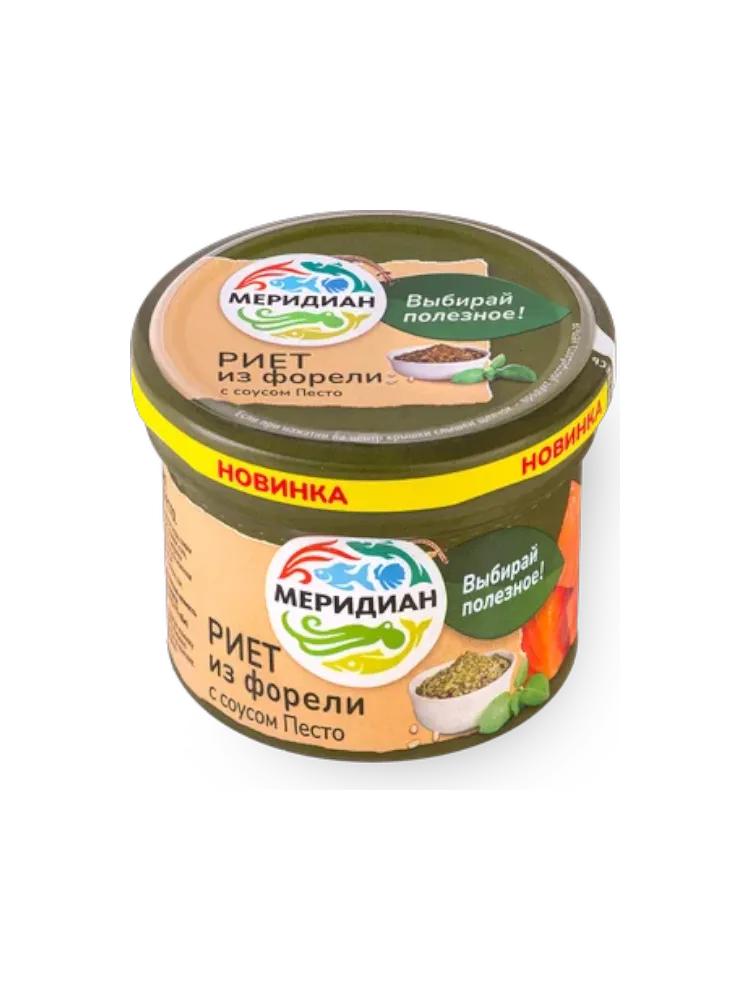 РИЕТ МЕРИДИАН 100Г ИЗ ФОРЕЛИ С СОУСОМ ПЕСТО