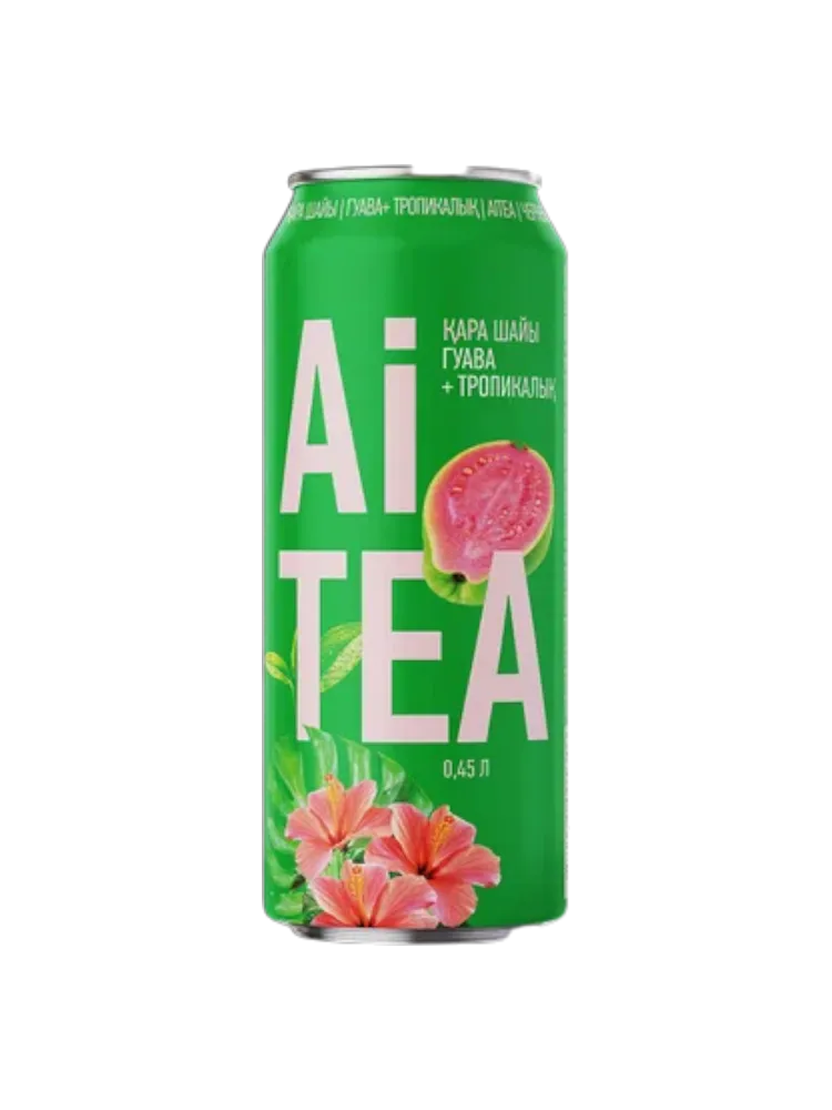 ЧАЙ ХОЛ AI TEA ЧЕРНЫЙ 0,45Л ГУАВА ТРОПИКИ Ж/Б