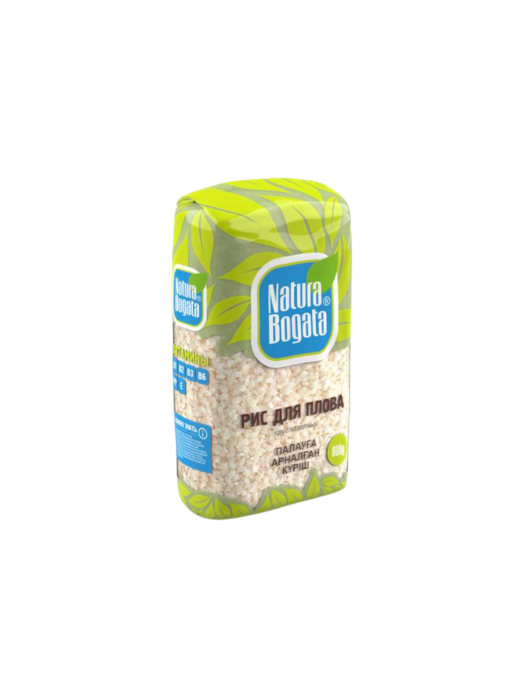КРУПА NATURA BOGATA 800Г РИС КРУГЛОЗЕРНЫЙ 
