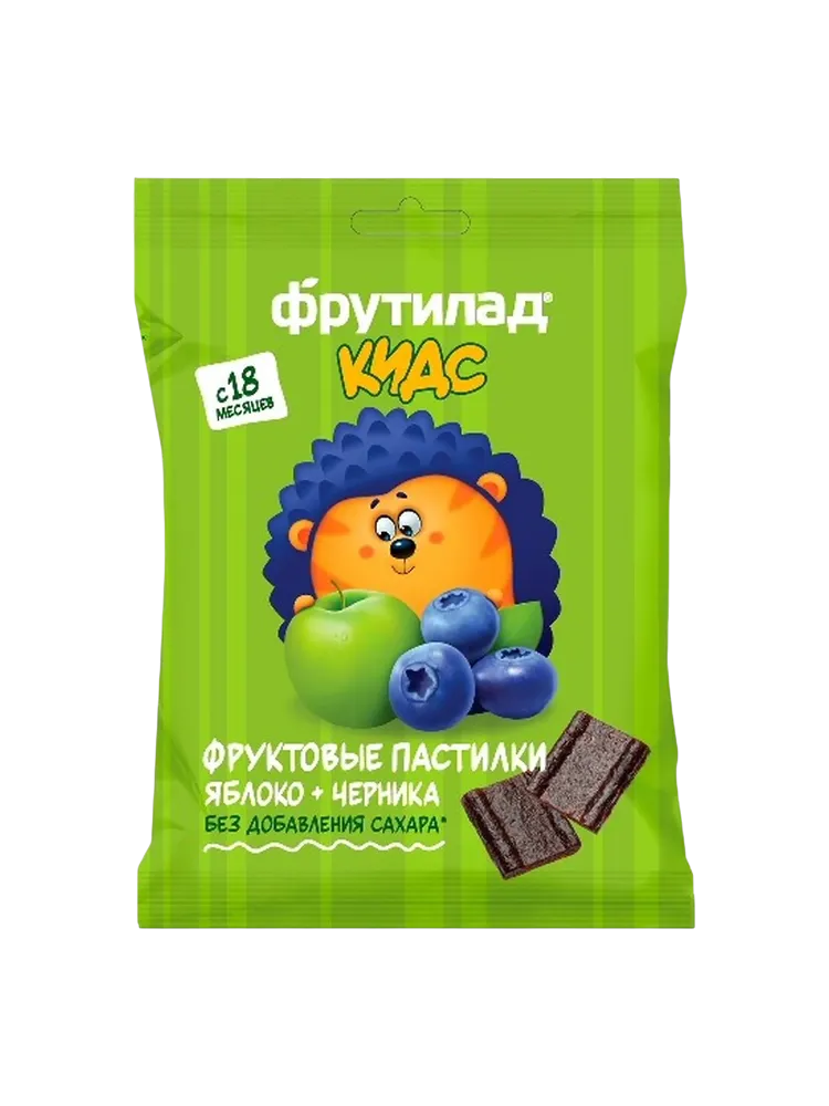 ПАСТИЛКИ ФРУТИЛАД KIDS 30Г ЯБЛОКО/ЧЕРНИКА