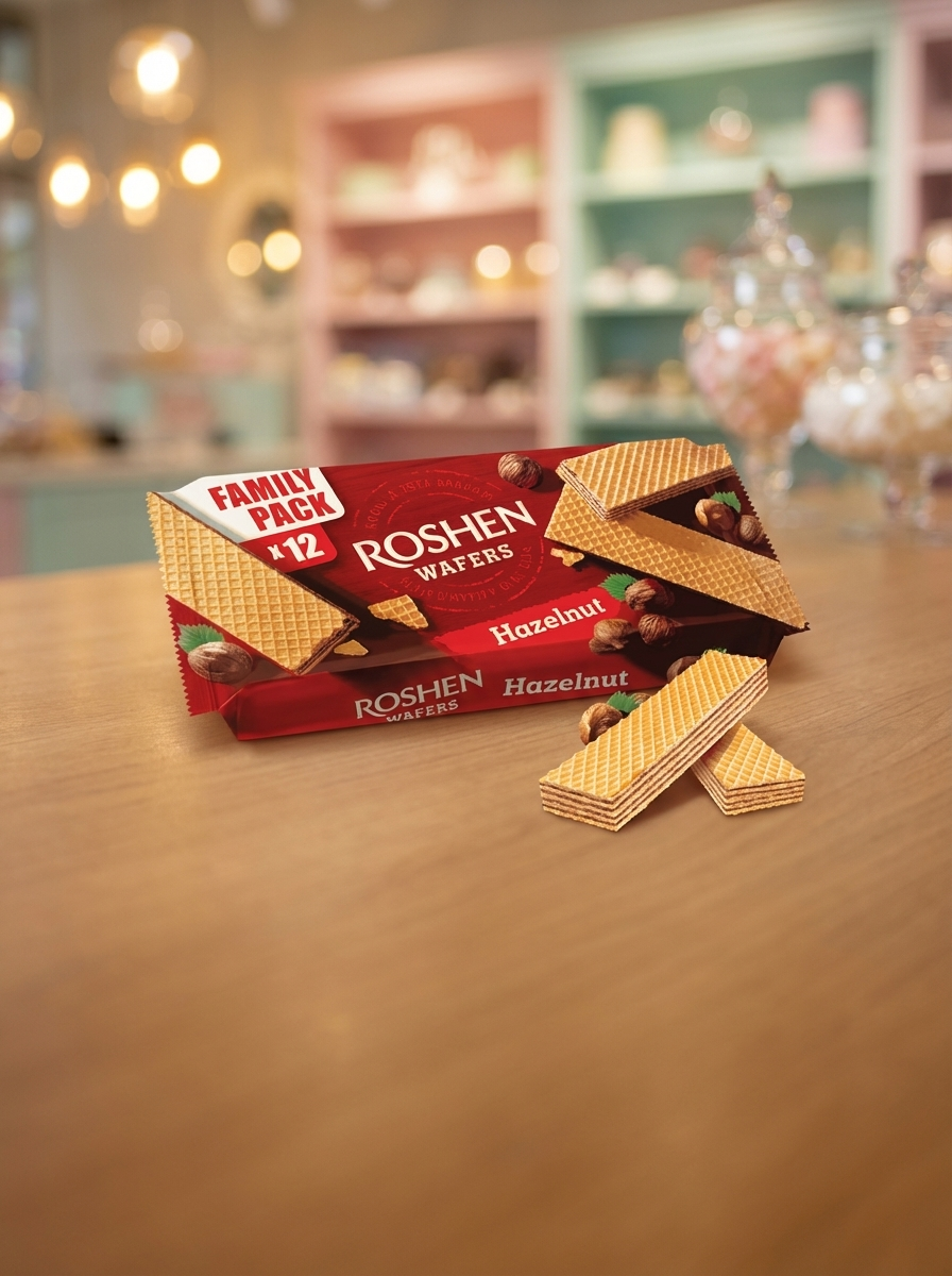 ROSHEN ВАФЛИ WAFERS 216Г ОРЕХ