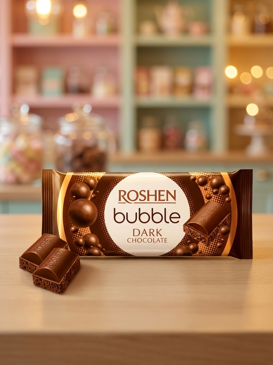 ROSHEN ШОК 80Г ЭКСТРАЧЕРНЫЙ ПОРИСТЫЙ