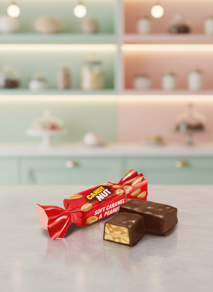 КОНФЕТЫ Candy Nut мягкая карамель с арахисом 500гр