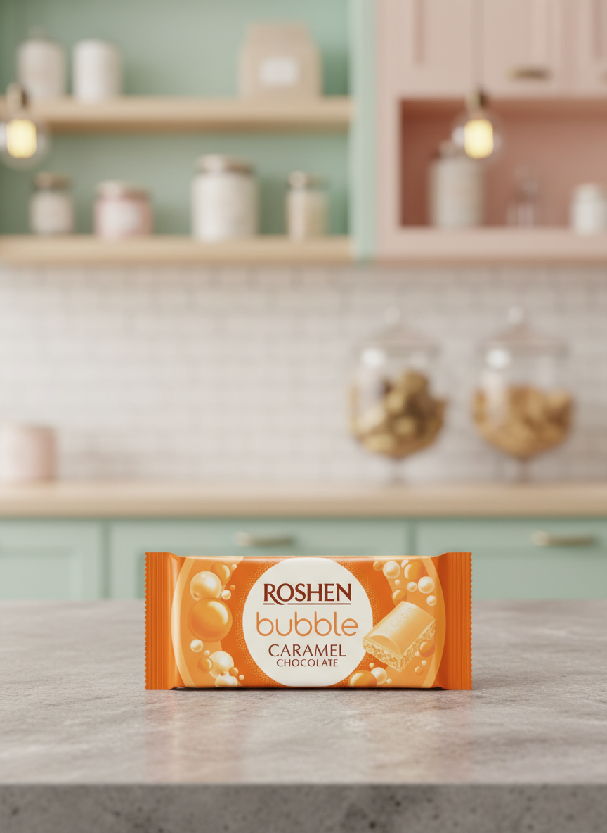 ШОКОЛАД Roshen пористый белый карамельный  80г 