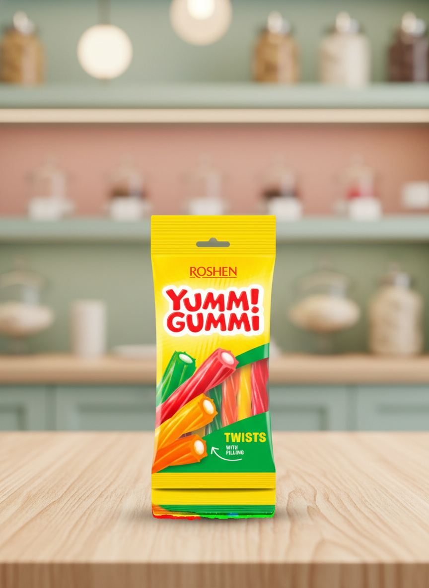 ЖЕЛЕЙНЫЕ КОНФЕТЫ Yummi Gummi Twists 70г