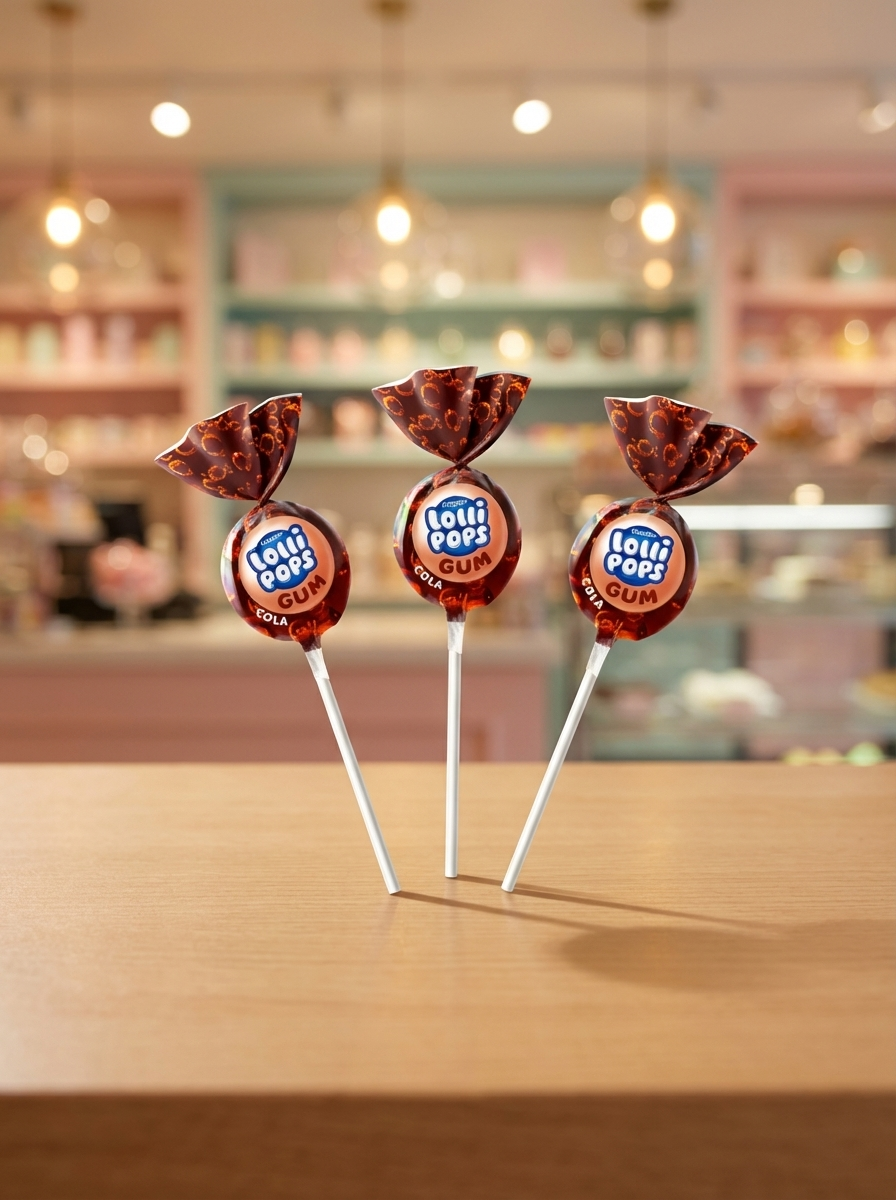 КАРАМЕЛЬ Lollipops GUM Cola 0.92кг