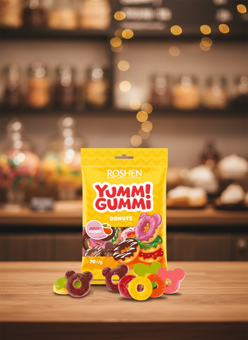 ЖЕЛЕЙНЫЕ КОНФЕТЫ Yummi Gummi Donuts 70г
