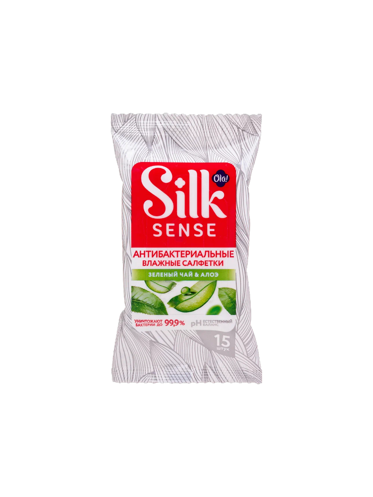 Салфетки влажные Silk Sense антибактериальные №15
