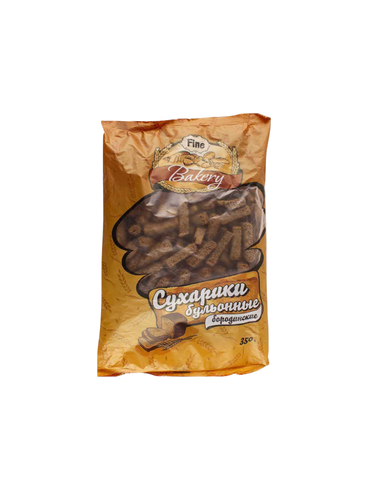 СУХАРИ FINE BAKERY 350Г БУЛЬОННЫЕ БОРОДИНСКИЕ