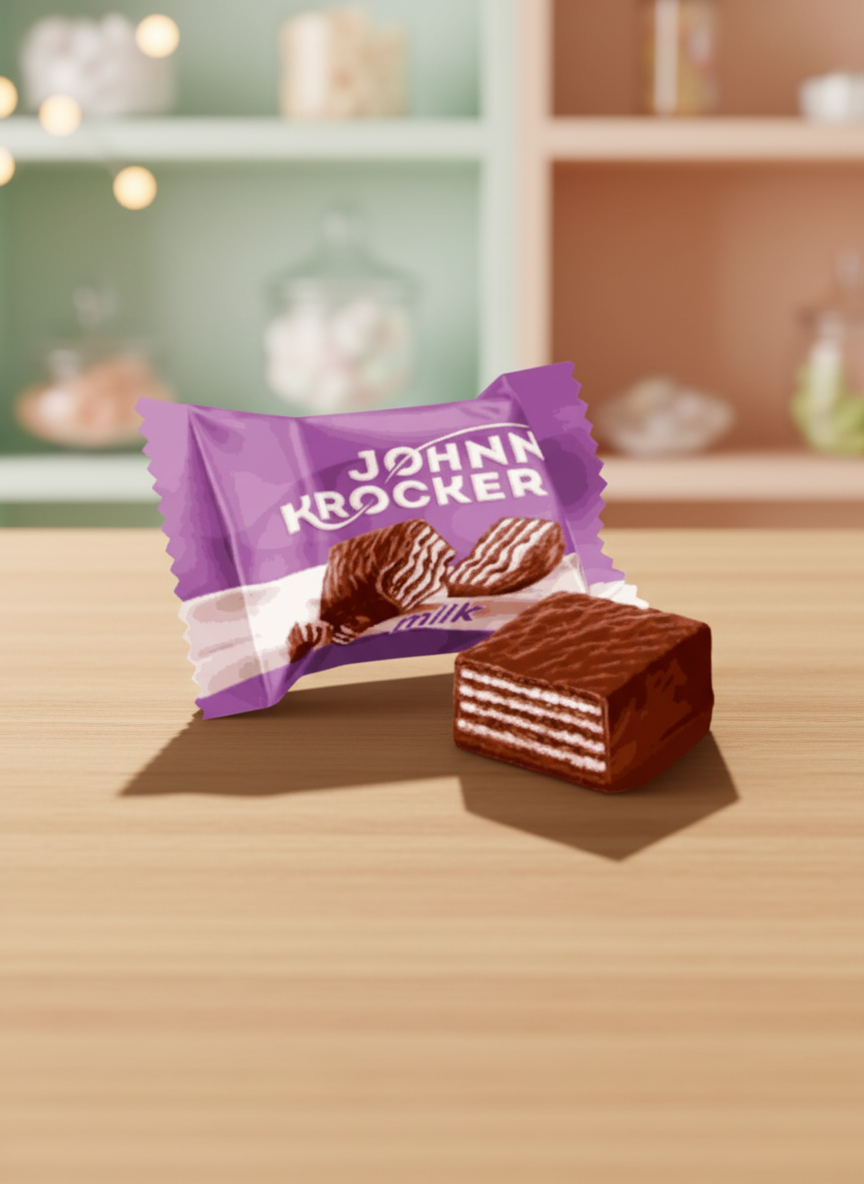 Вафельные конфеты Johnny Krocker milk 1кг