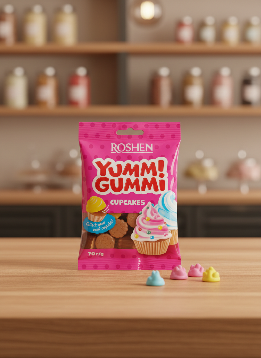 ЖЕЛЕЙНЫЕ КОНФЕТЫ Yummi Gummi CupCakes 70г