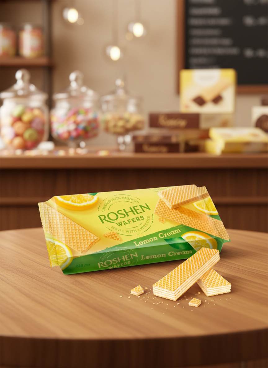 Вафли Roshen Wafers лимон 216г