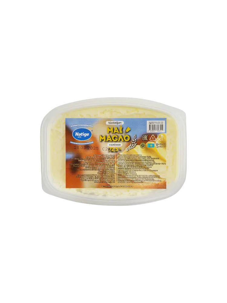 МАСЛО НӘТИЖЕ КРЕСТЬЯНСКОЕ 250Г СОЛЕНОЕ 72,5%