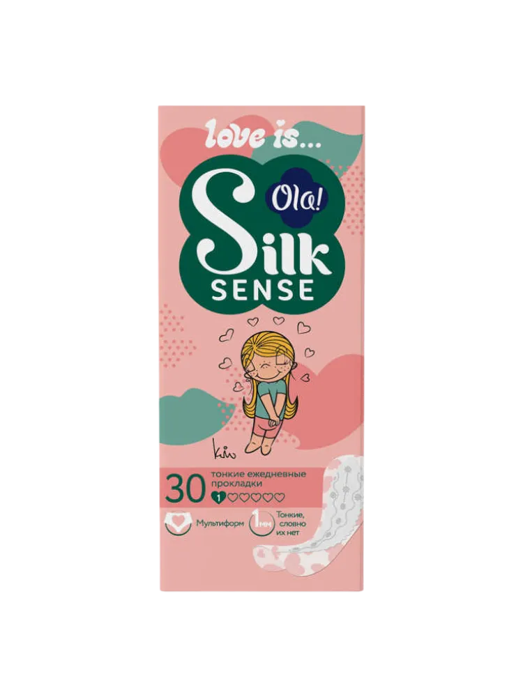 ПРОКЛАДКИ ЕЖЕДНЕВНЫЕ OLA! SILK SENSE TEENS LIGHT ТОНКИЕ МУЛЬТИФОРМ 30ШТ(30)