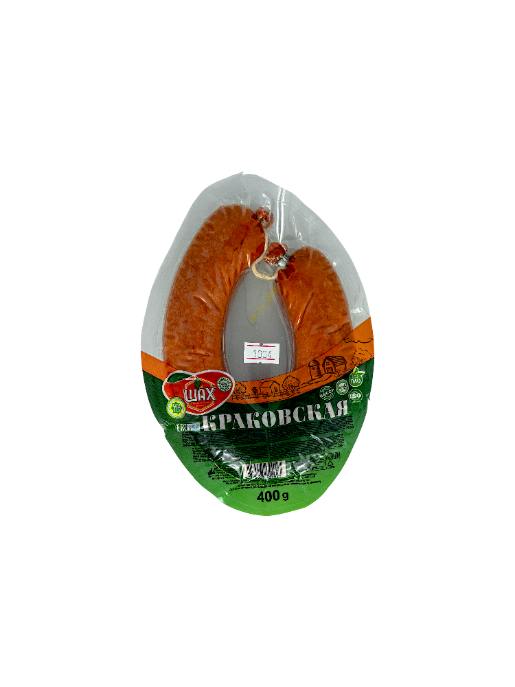 КОЛБАСА ШАХ 400Г КРАКОВСКАЯ КОНСКАЯ В/К В/У