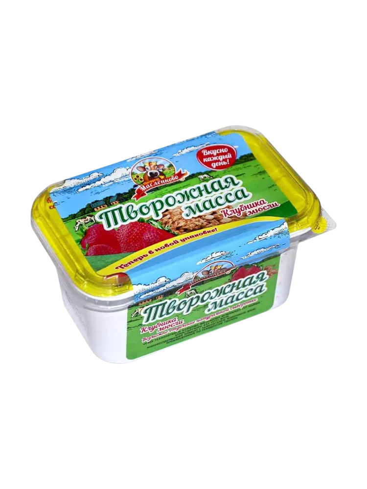 ДЕСЕРТНАЯ МАССА КЛУБНИКА МЮСЛИ МДЖ 20% КОНТЕЙНЕР 350Г