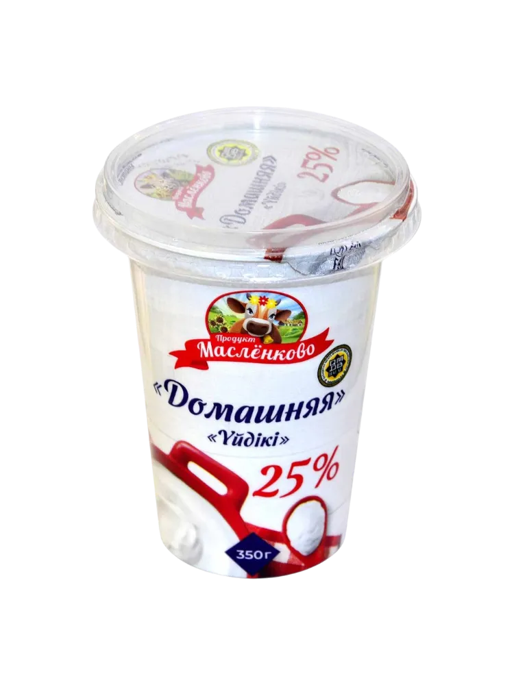 ПРОДУКТ СМЕТАННЫЙ МАСЛЁНКОВО ДОМАШНЯЯ 25% 350Г
