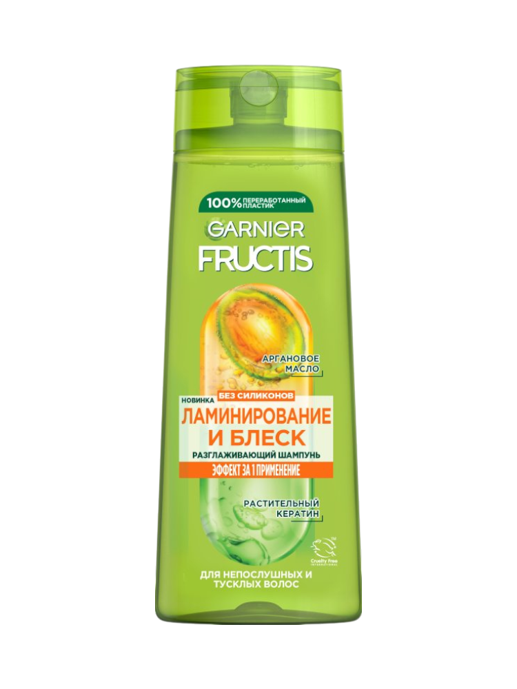ШАМПУНЬ FRUCTIS 250МЛ ЛАМИНИРОВАНИЕ И БЛЕСК - фото 1