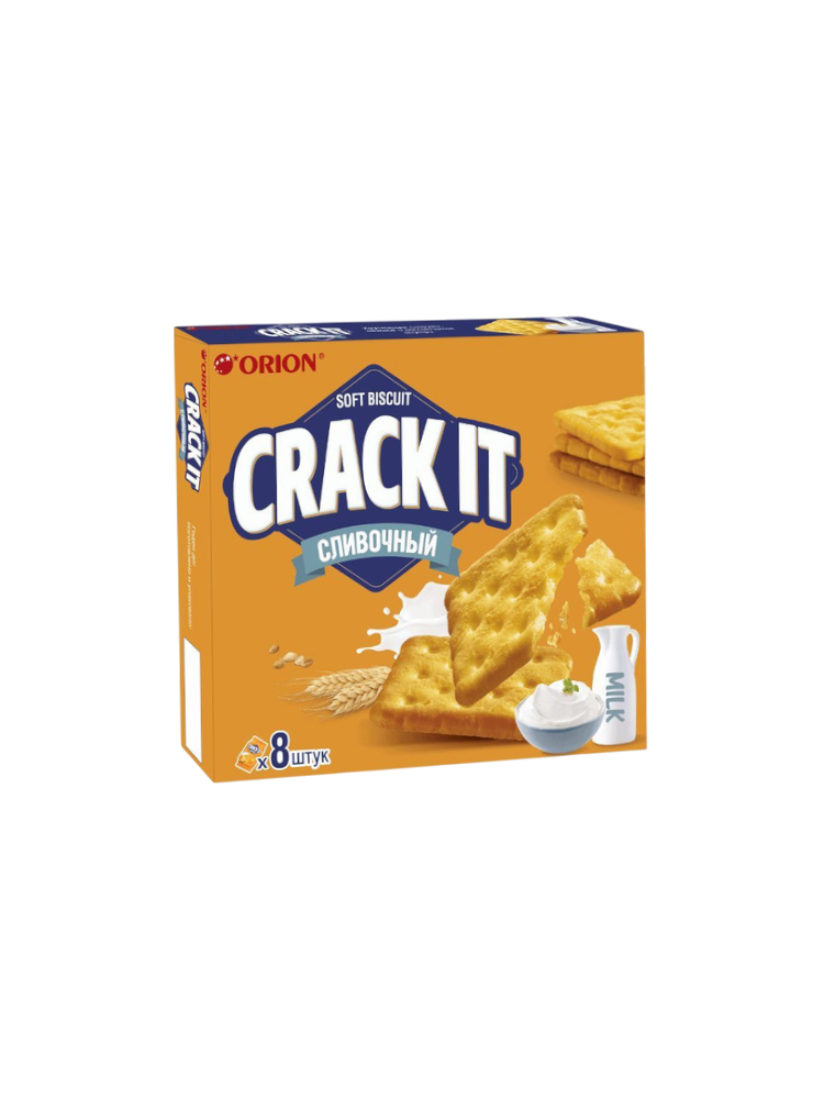 ПЕЧЕНЬЕ ЗАТЯЖНОЕ CRACK IT CREAMY 8ШТ 180Г - фото 1