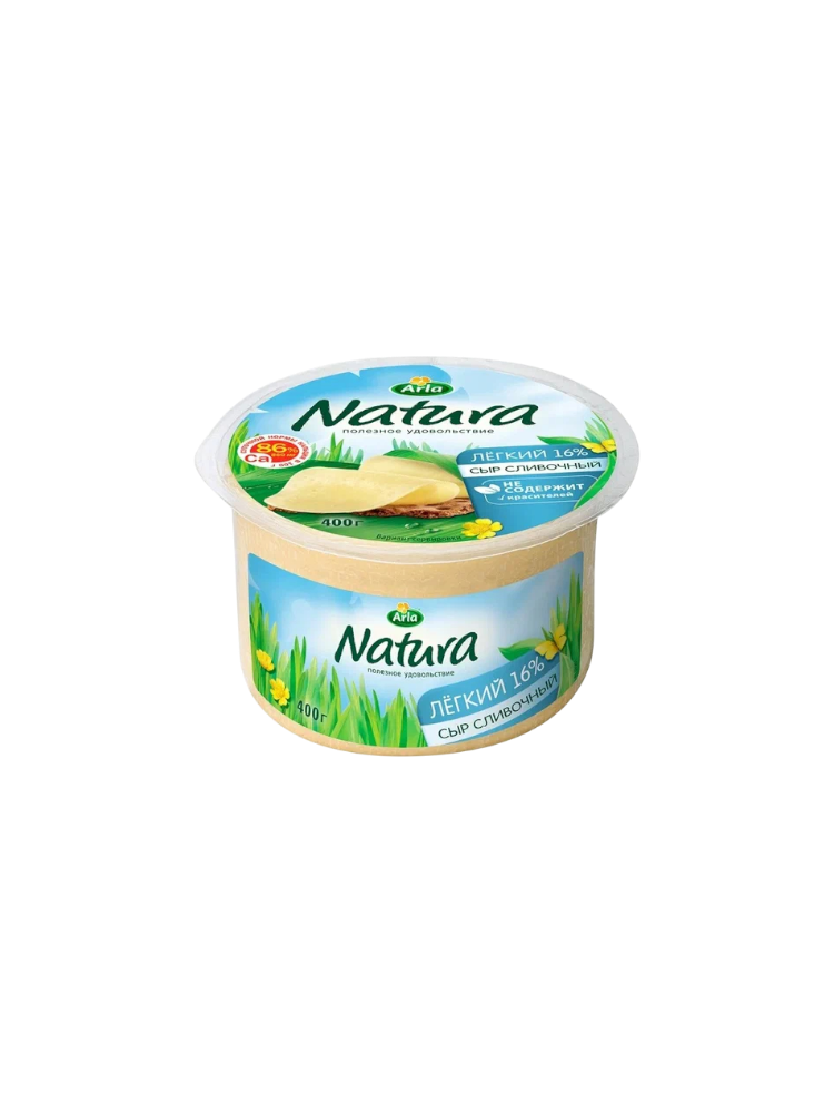 СЫР NATURA СЛИВОЧНЫЙ ЛЁГКИЙ 400Г 30% ЦИЛИНДР