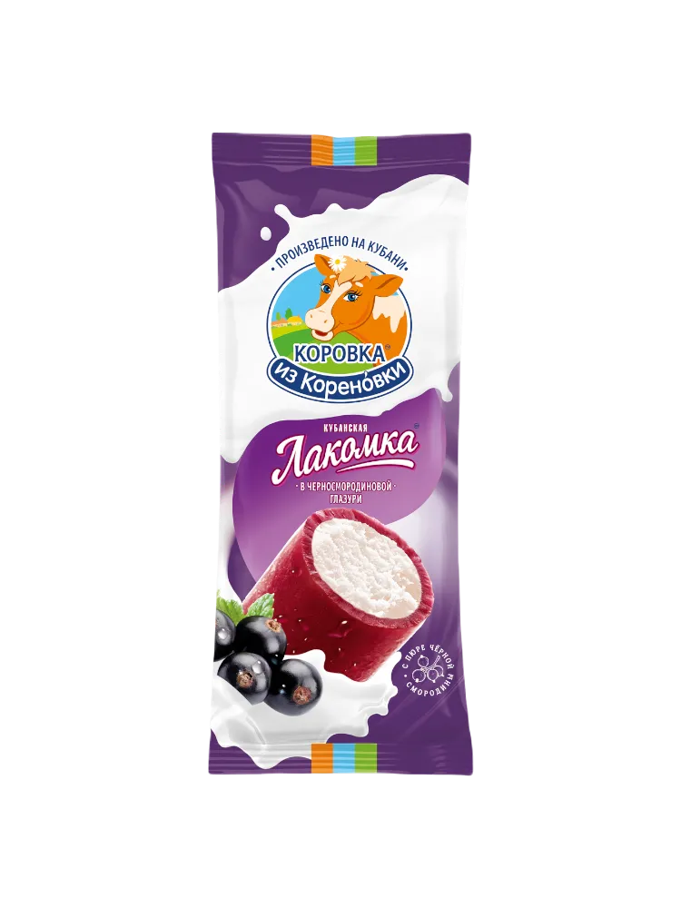 МОРОЖЕНОЕ КОРОВКА ИЗ КОРЕНОВКИ ТРУБОЧКА ЧЕРНАЯ СМОРОДИНА 90Г(24) 