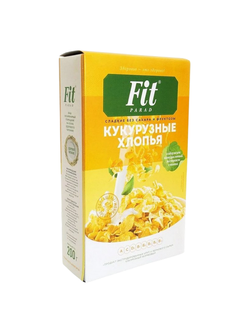 КУКУРУЗНЫЕ ХЛОПЬЯ FIT PARAD 200Г(12)