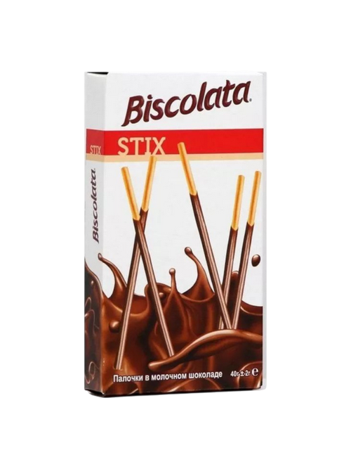 ПЕЧЕНЬЕ BISCOLATA 40Г STIX MILK CHOCOLATE(12)