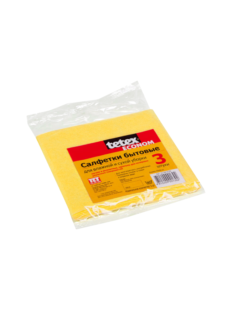 САЛФЕТКИ TETEX БЫТОВЫЕ 30*34СМ 3ШТ 