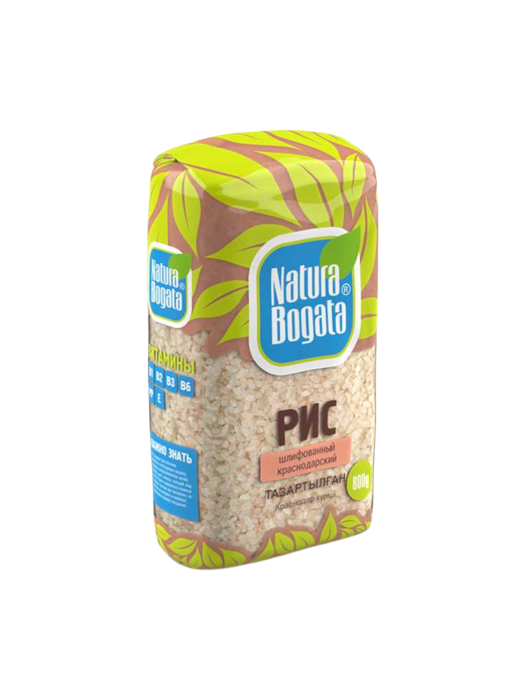 КРУПА NATURA BOGATA 800Г РИС КРАСНОДАРСКИЙ