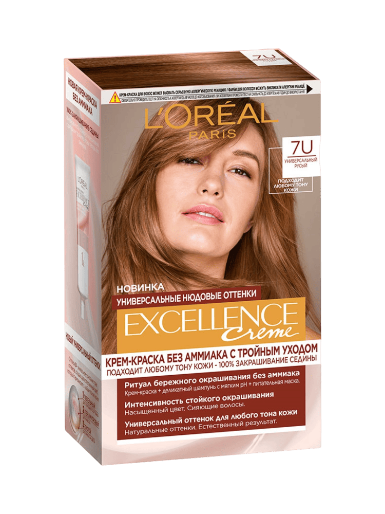 КРАСКА LOREAL EXCELLENCE CREME 7U УНИВЕРСАЛЬНЫЙ РУСЫЙ