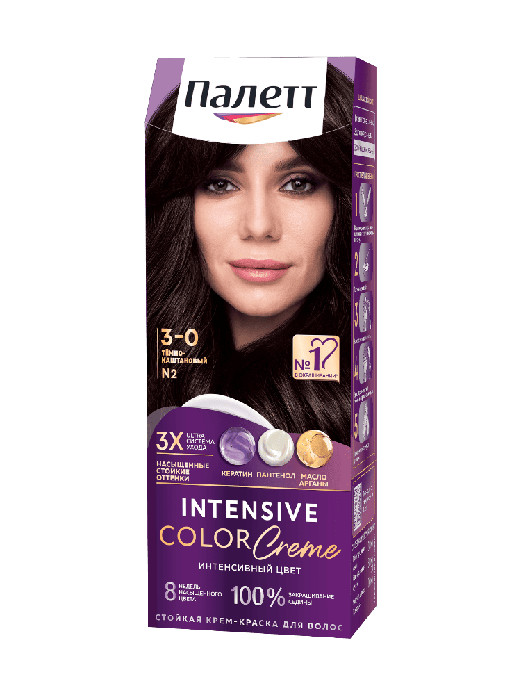 КРАСКА PALETTE ICC ТЕМНО-КАШТАНОВЫЙ N2