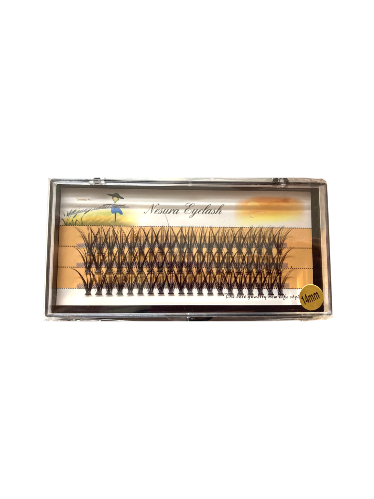 Nesura Eyelash Ресницы пучки 20D изгиб С 14 mm 