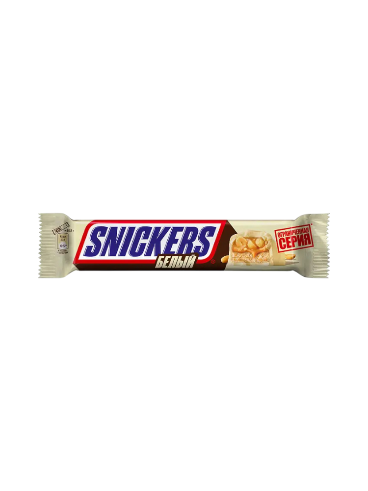 ШОКОЛАД БАТ SNICKERS 81Г WHITE