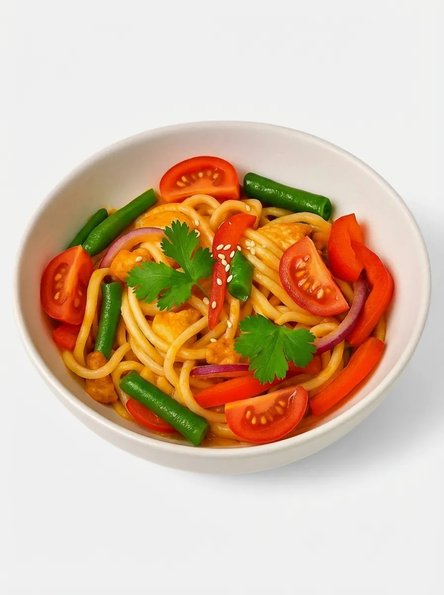 Удон с курицей и овощами от Кофе касса