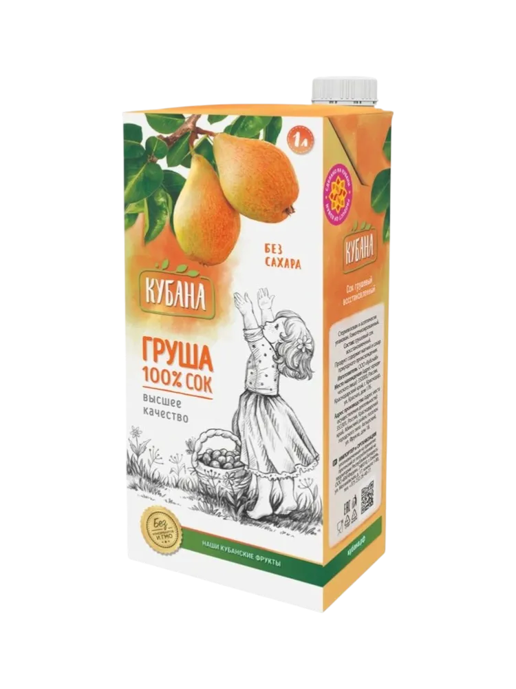 СОК КУБАНА 1ЛГРУШЕВЫЙ ПРЯМОГО ОТЖИМА