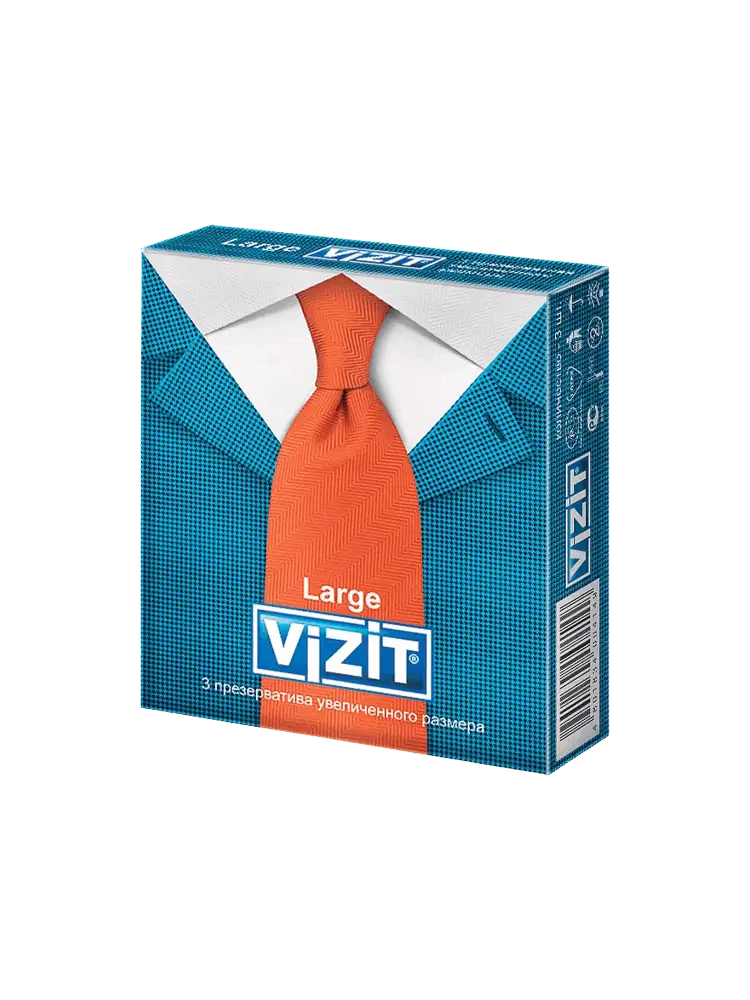 Презервативы VIZIT №3  Large Увеличенного размера из натурального латекса