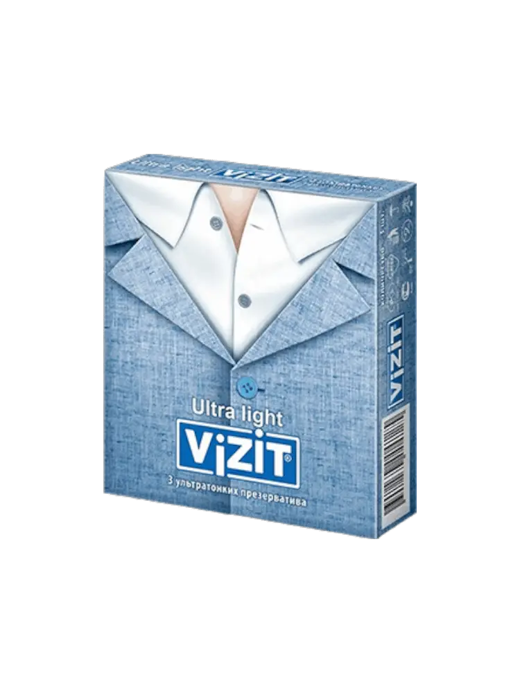 Презервативы VIZIT №3  Ultra light Ультратонкие из натурального латекса