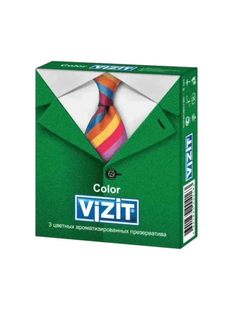 Презервативы VIZIT №3  Color Цветные ароматизированные из натурального латекса