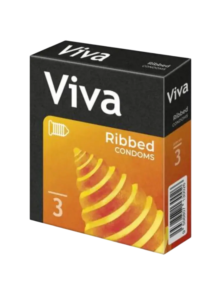 Презервативы  VIVA №3 ребристые RIBBED из натурального латекса Richter