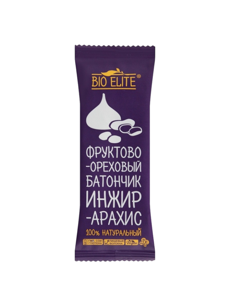 БАТОНЧИК BIO ELITE 35Г ФРУКТОВО-ОРЕХОВЫЙ ИНЖИР/АРАХИС - фото 2
