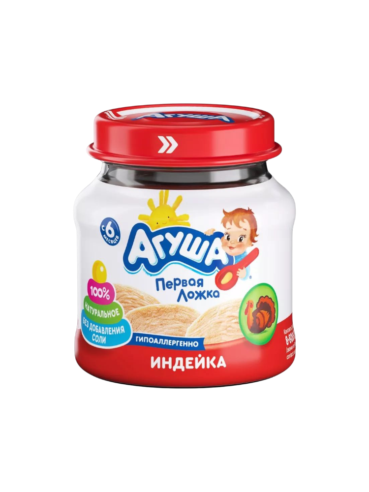 ПЮРЕ АГУША 80Г ИНДЕЙКА 5.5% СТ/Б